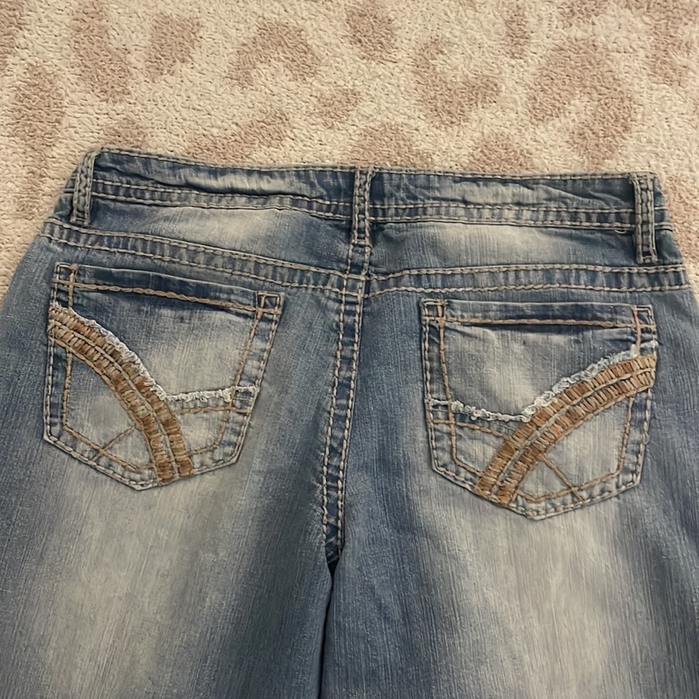Vintage Patchwork Distressed Jeans - image 3